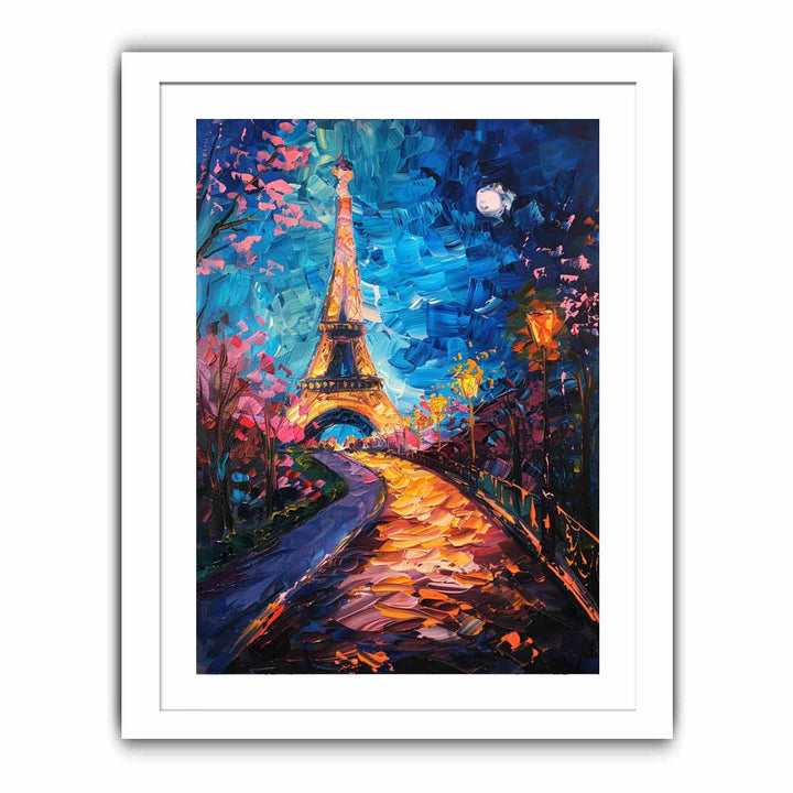 Eiffel Tower Painting framed Print