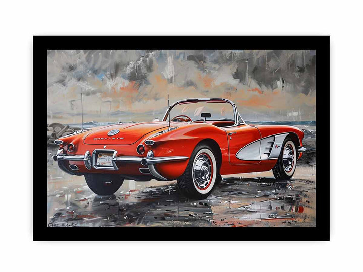 Chevrolet Corvette Painting framed Print