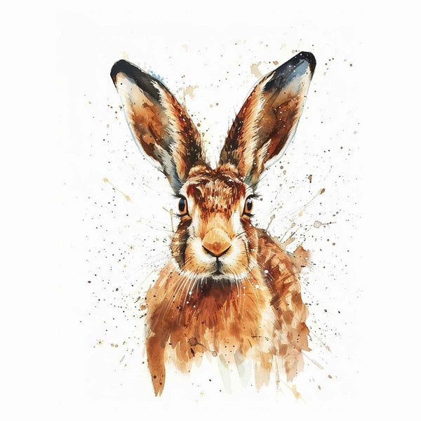 Hare Painting Watercolor Art Print