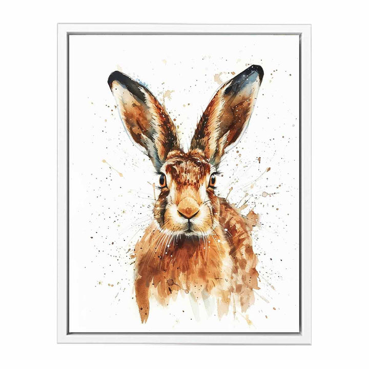 Hare Painting Watercolor.Canvas print, framed print & art print .Painting