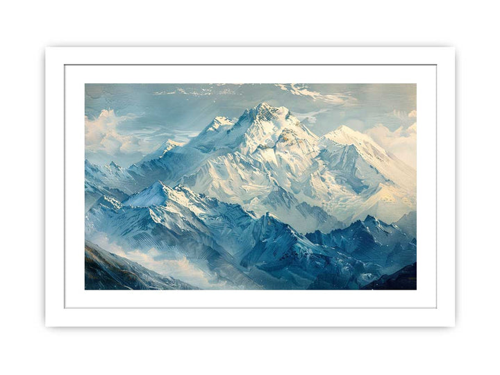 Himalayas Snow Painting framed Print