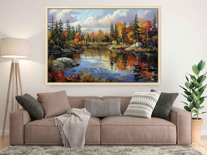 Pine River Reflection Art Print