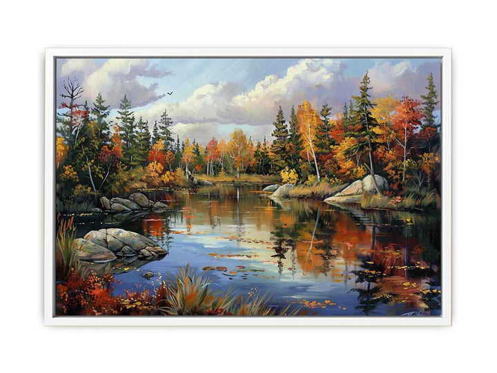 Pine River Reflection Painting