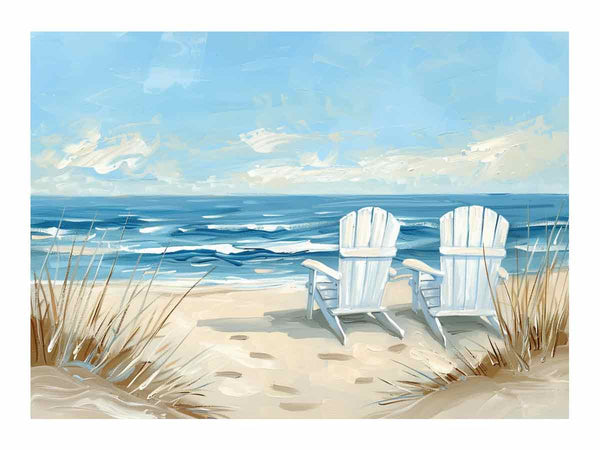 Sea Side Sitting  Art Print