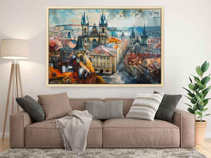 Prague City Painting Art Print