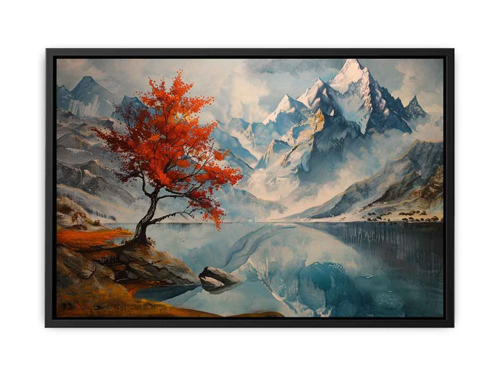 Mountain Lake Painitng canvas Print