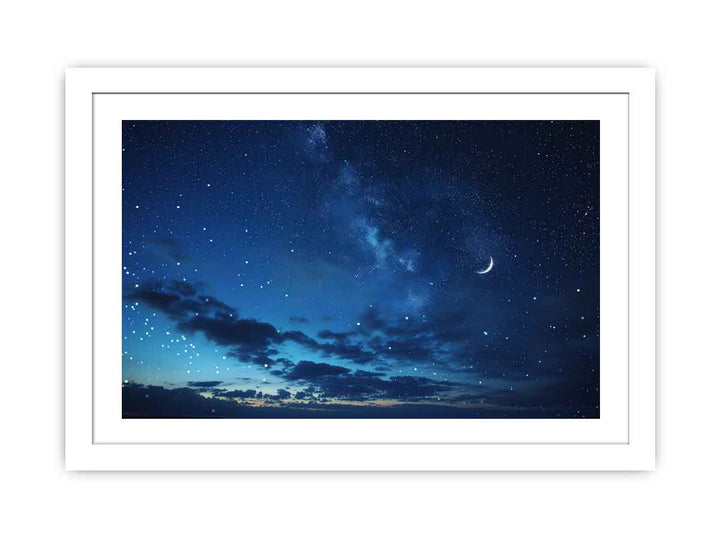 Blue Glaxy  framed Print