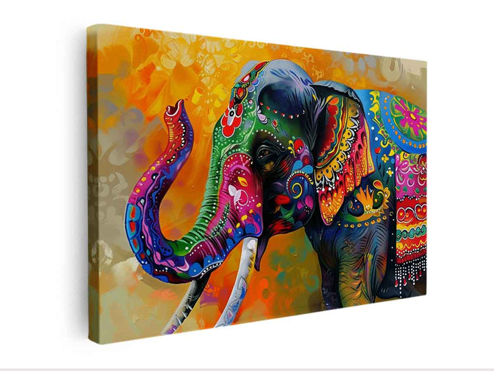 Colorful Elephant Canvas Print