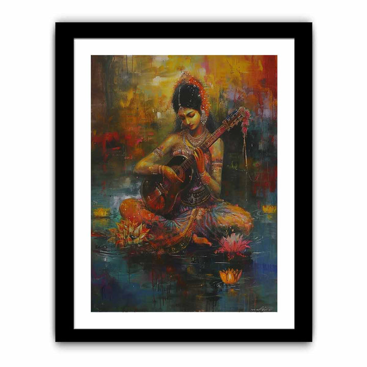 Sarasvati Painting  Art Print