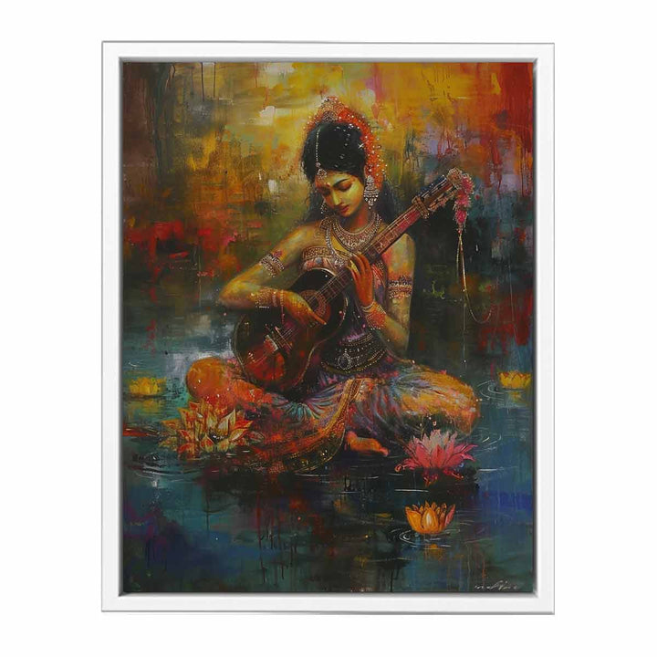 Sarasvati Painting Framed Print