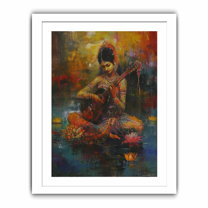 Sarasvati Painting Streched canvas