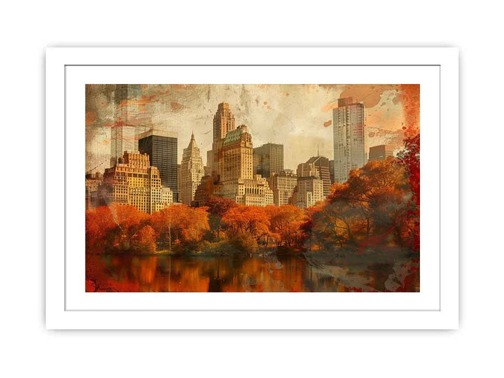 New York Fall Streched canvas