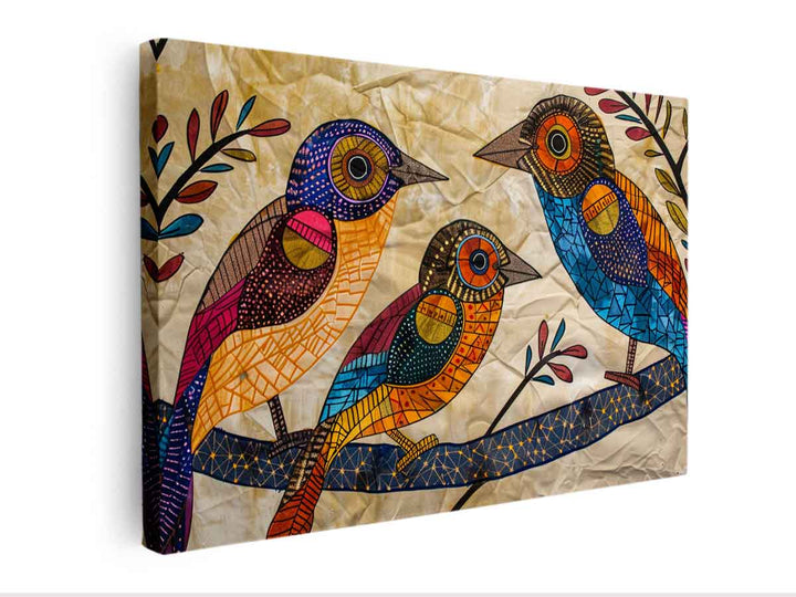 Three Birds  Art Canvas Print