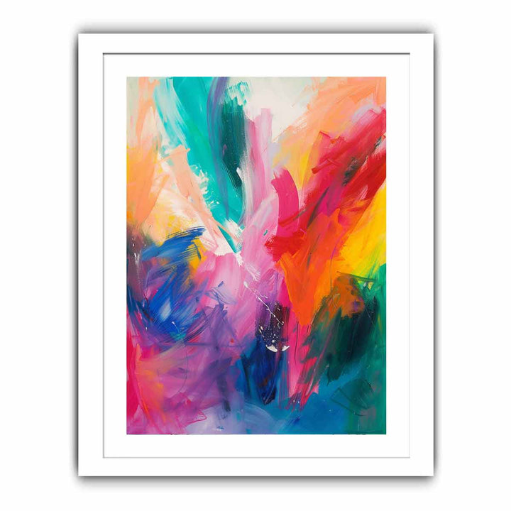 Rainbow Abstract Streched canvas