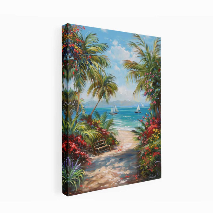 Mediterranean Beach Canvas Print