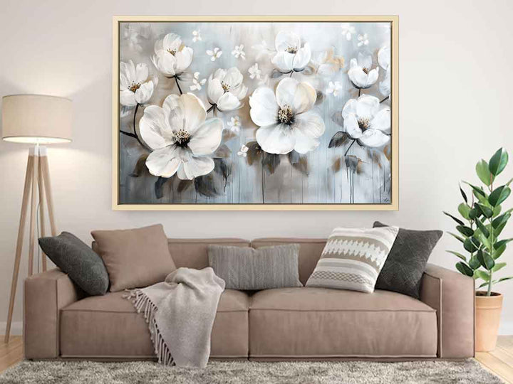 White Flowers Painting  