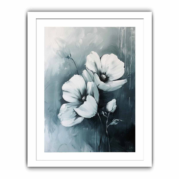 White Flowers Streched canvas