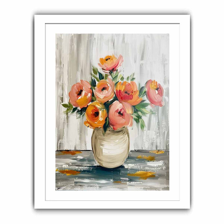 Flower & Vase Painting Streched canvas