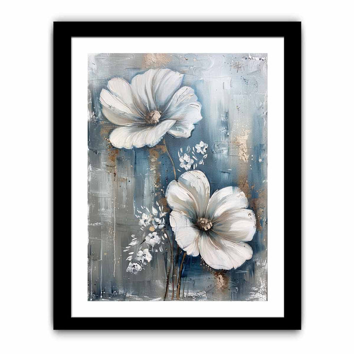 White Flowers Art  Art Print