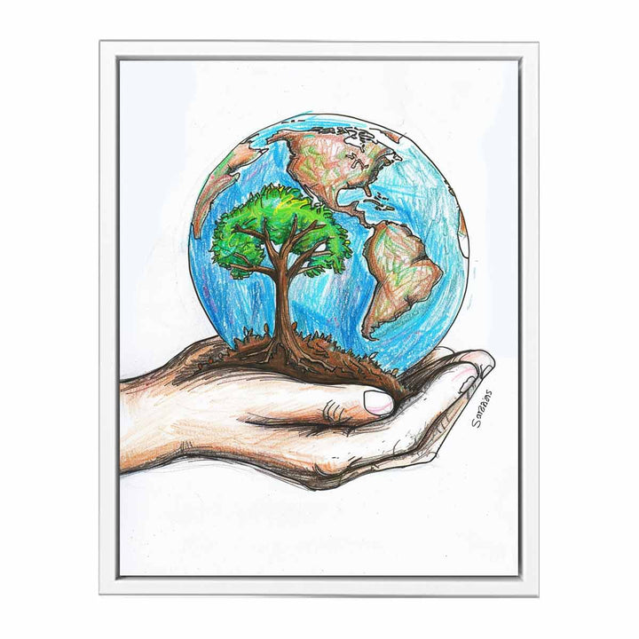 Save Earth Framed Print