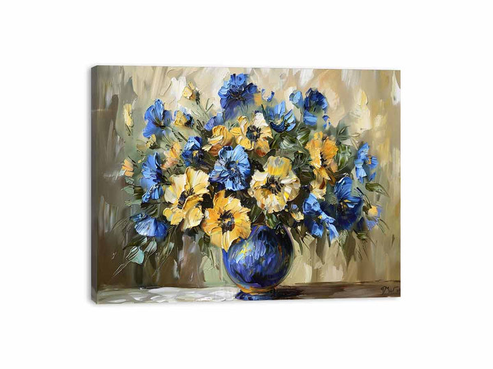 Fowers in A Vase Art Canvas Print