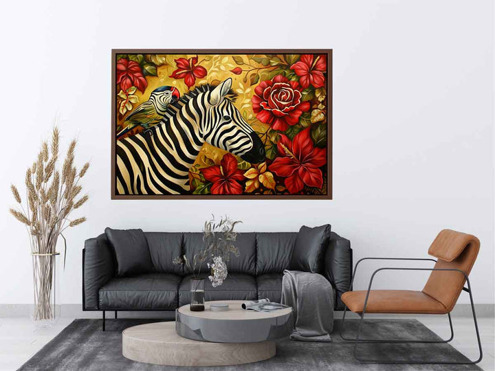 Zebra Parot Art 