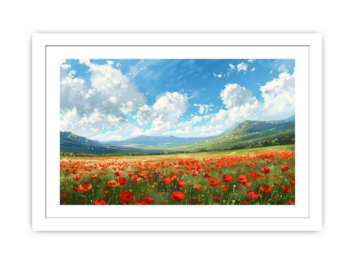 Poppy Field  Streched canvas