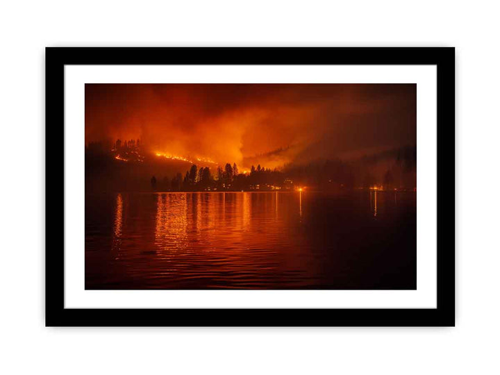 Lake on Fire  Art Print