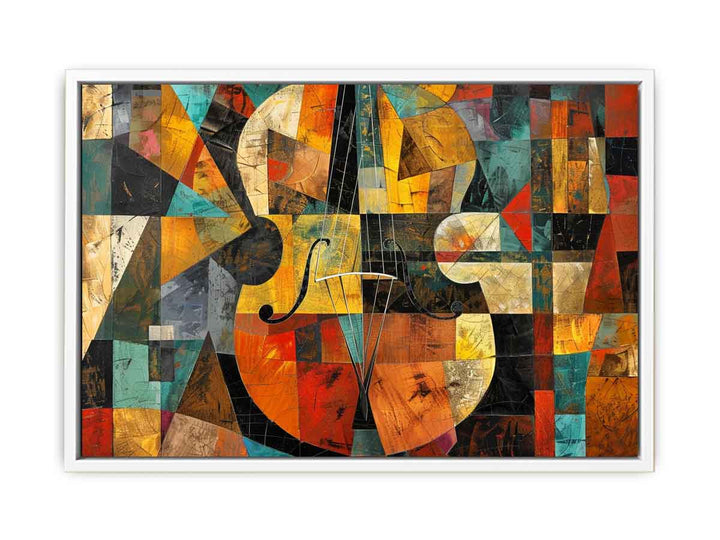 Cubism Violin  Framed Print