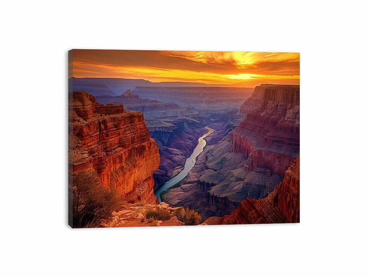 Mountian River Canvas Print