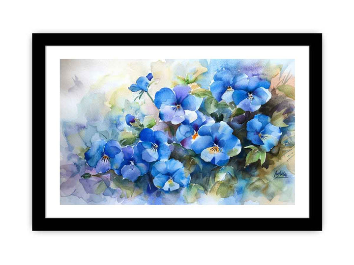 Blue Flowers   Art Print