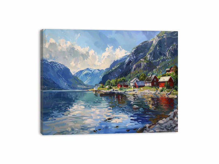 River Mountain Canvas Print