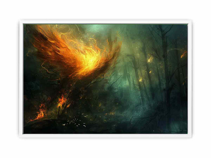 Devil On Fire Framed Print