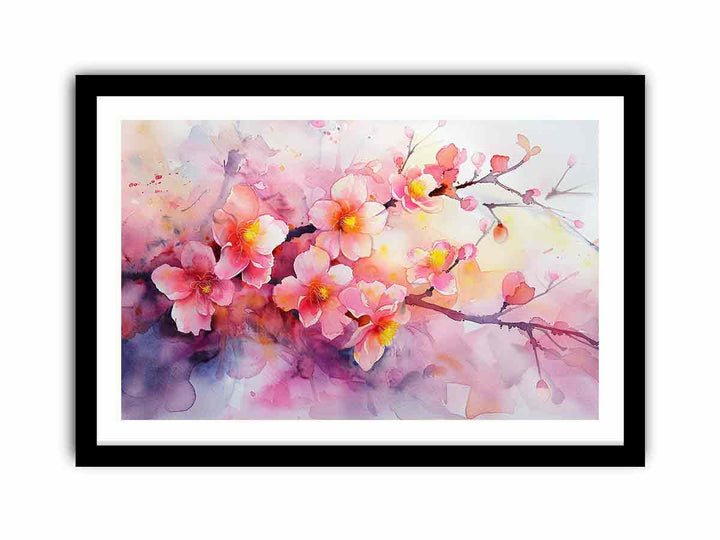 Pink Cherry Blossoms  Art Print