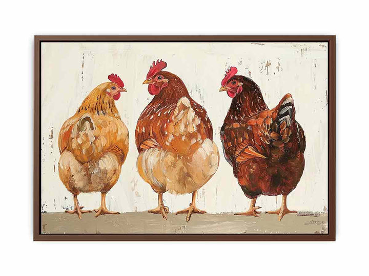 Three Hens  Poster