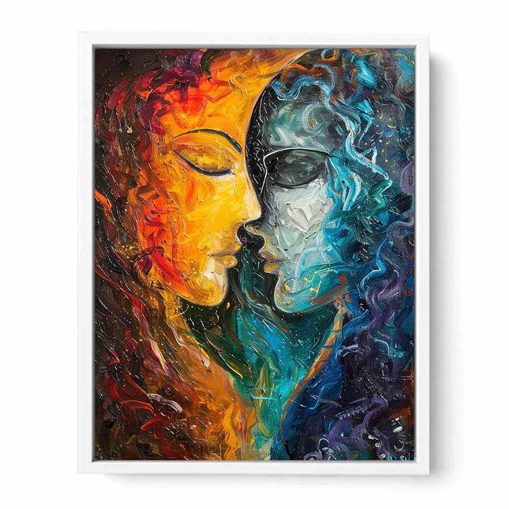 Twin Flame Art Framed Print