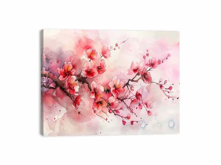 Pink Cherry Blossoms Canvas Print