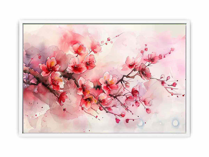 Pink Cherry Blossoms Framed Print