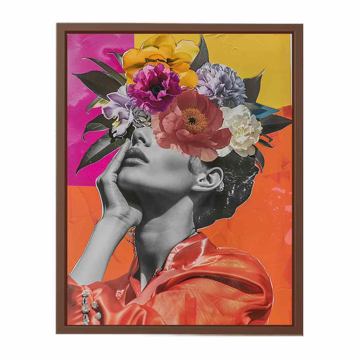 Flower Head Girl  Poster