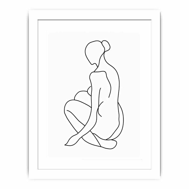 Sitting Figure Streched canvas