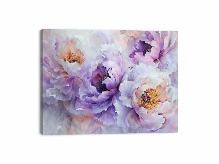 Purple Peonies Canvas Print