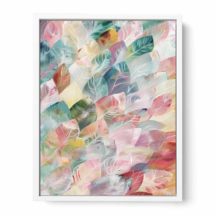 Pastel Leaves Framed Print