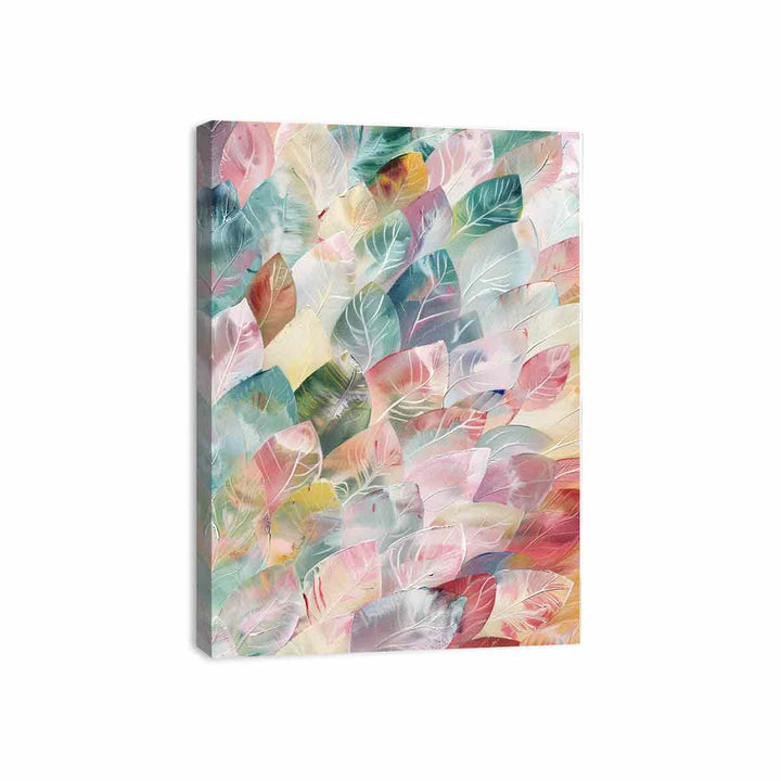 Pastel Leaves Canvas Print