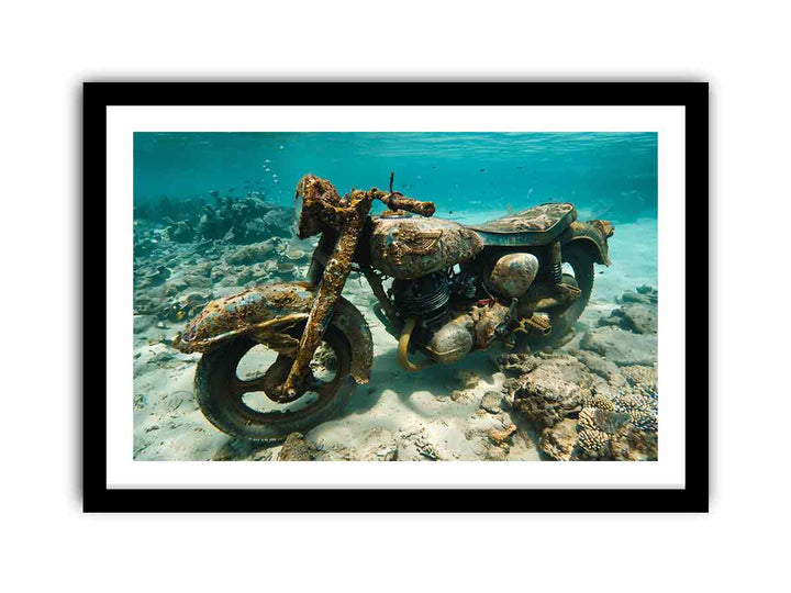 Underwater Byke  Art Print