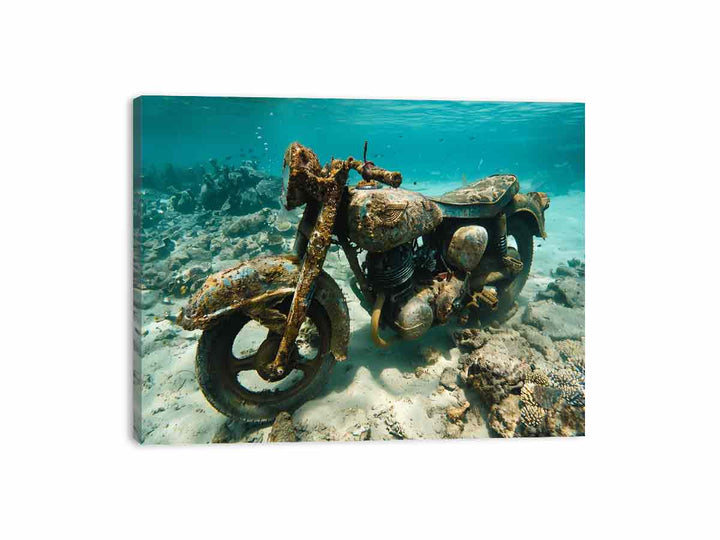 Underwater Byke Canvas Print