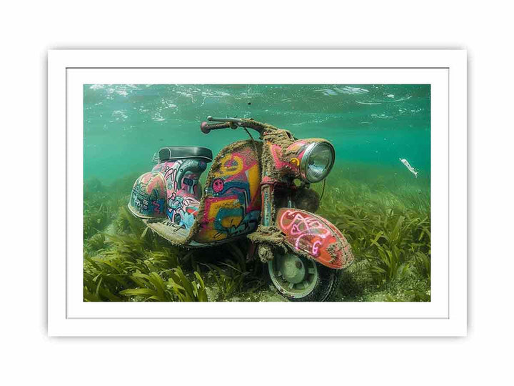 Underwater Scooter Streched canvas