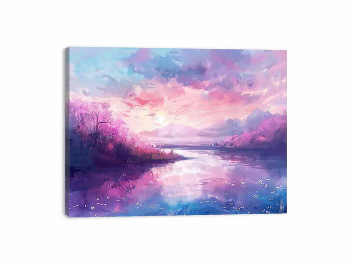 Pastel Lake Canvas Print