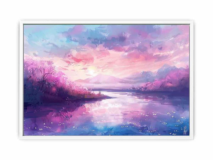 Pastel Lake Framed Print