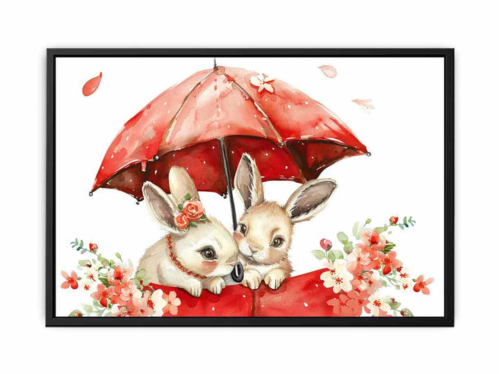 Watercolor Bunnies  Painting