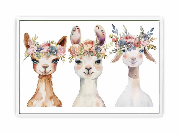 Cute Llama Framed Print